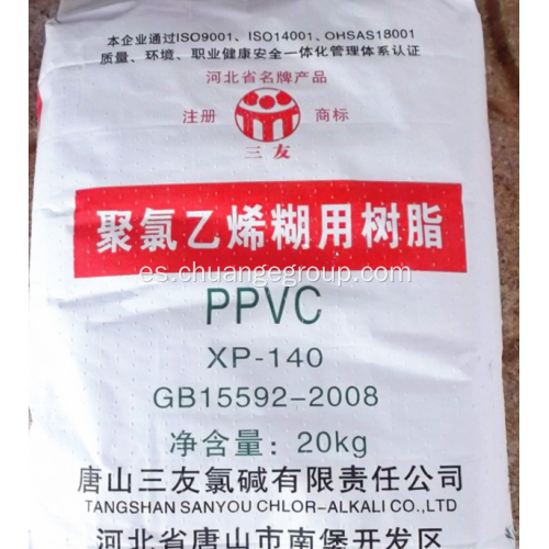 Resina de pasta de PVC Tangshan Sanyou para papel de pared